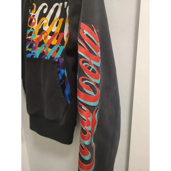 CHAMPION x COCA COLA Mens Small Reverse Weave Big Logo Sweatshirt Hoodie - Picture 4 of 16